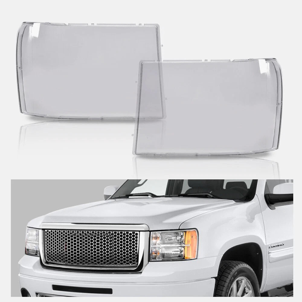 Headlight Replacement Lens for GMC Sierra 1500 2500HD 3500HD (2007–2013)