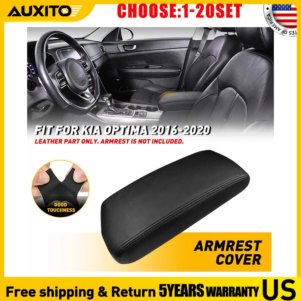 Soft Leather Center Console Armrest Cover for Kia Optima (2016–2020)