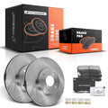 Set of 2 Front Disc Brake Rotors & Ceramic Pads for Ford Escort (1991–2002)