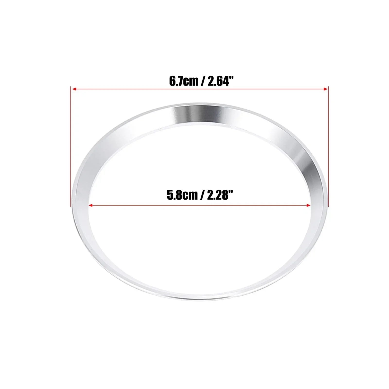 Silver Tone Steering Wheel Ring Cover Trim for Mercedes Benz C Class (2015-2023)