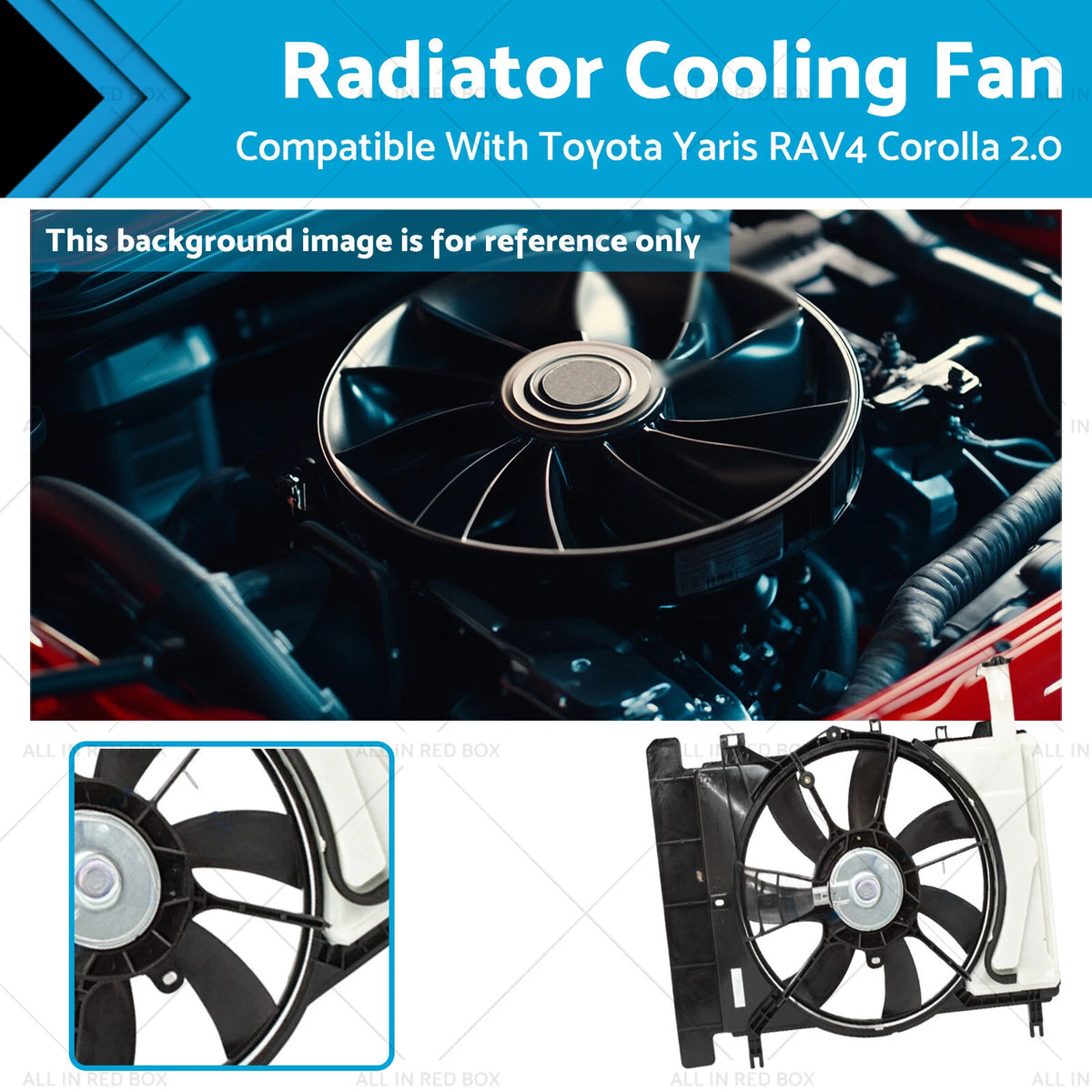 Radiator Cooling Fan for Toyota Corolla Estate 2.0 D-4D (2002–2007)