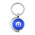 Logo on Blue Spinner Keychain - Officially Licensed for Mopar Vehicles