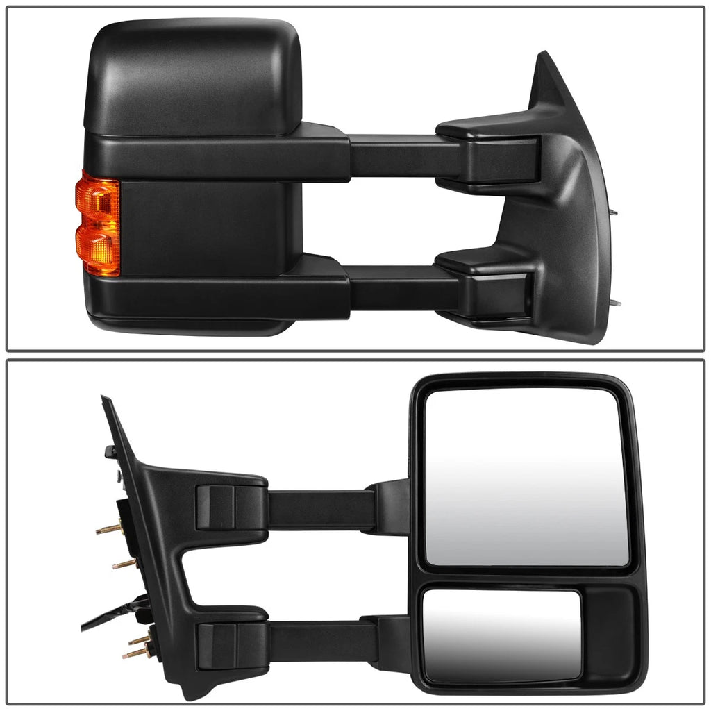 Right Side Manual Amber LED Turn Signal Towing Mirror for Ford Super Duty (2008–2016)