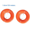 Nylon Trimmer Line 2 Rolls 30m 1.6mm 2.0mm for Lawn Care