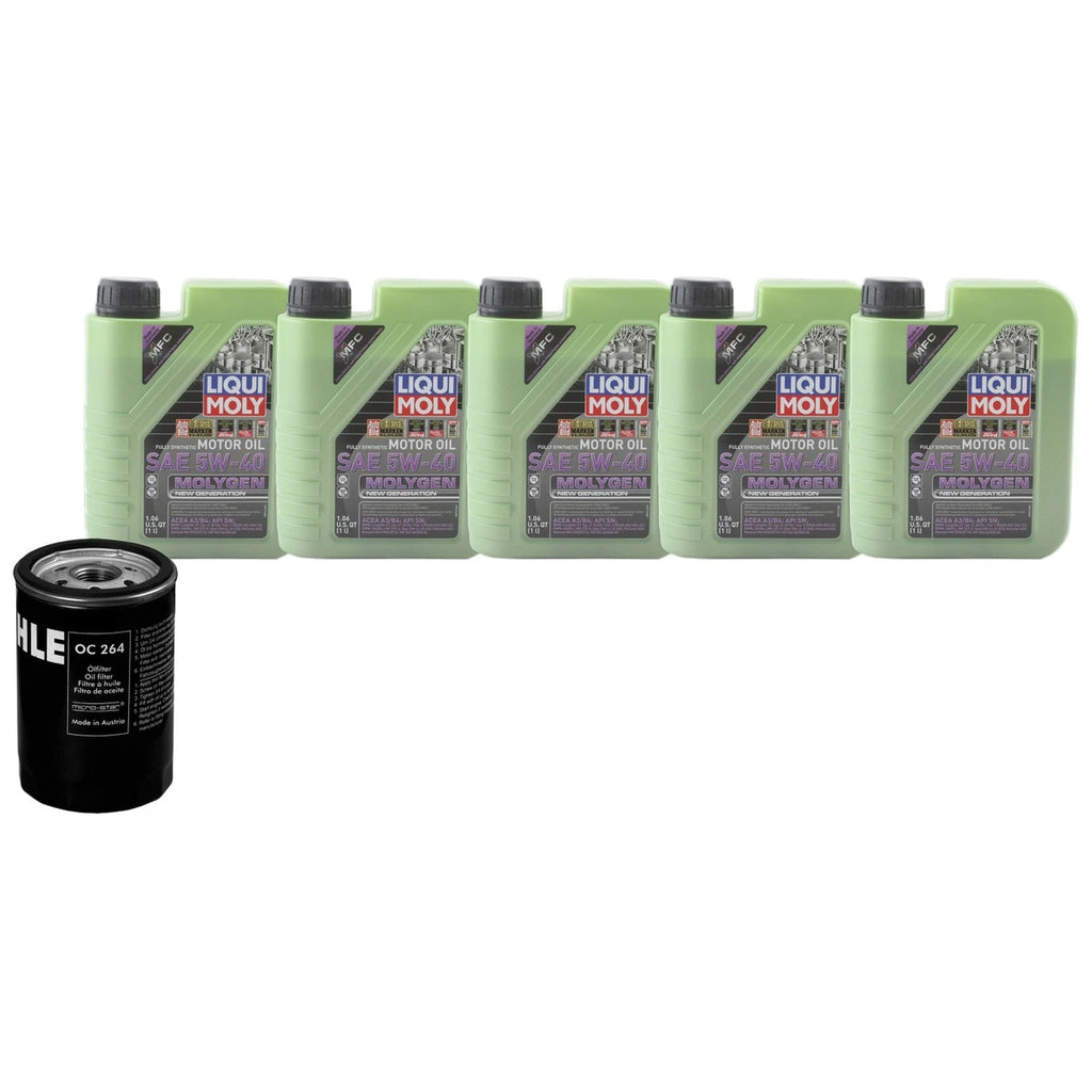 5L Liqui Moly Molygen NewGen 5W-40 Engine Oil Change Kit for Golf Jetta TT (2010–2023)