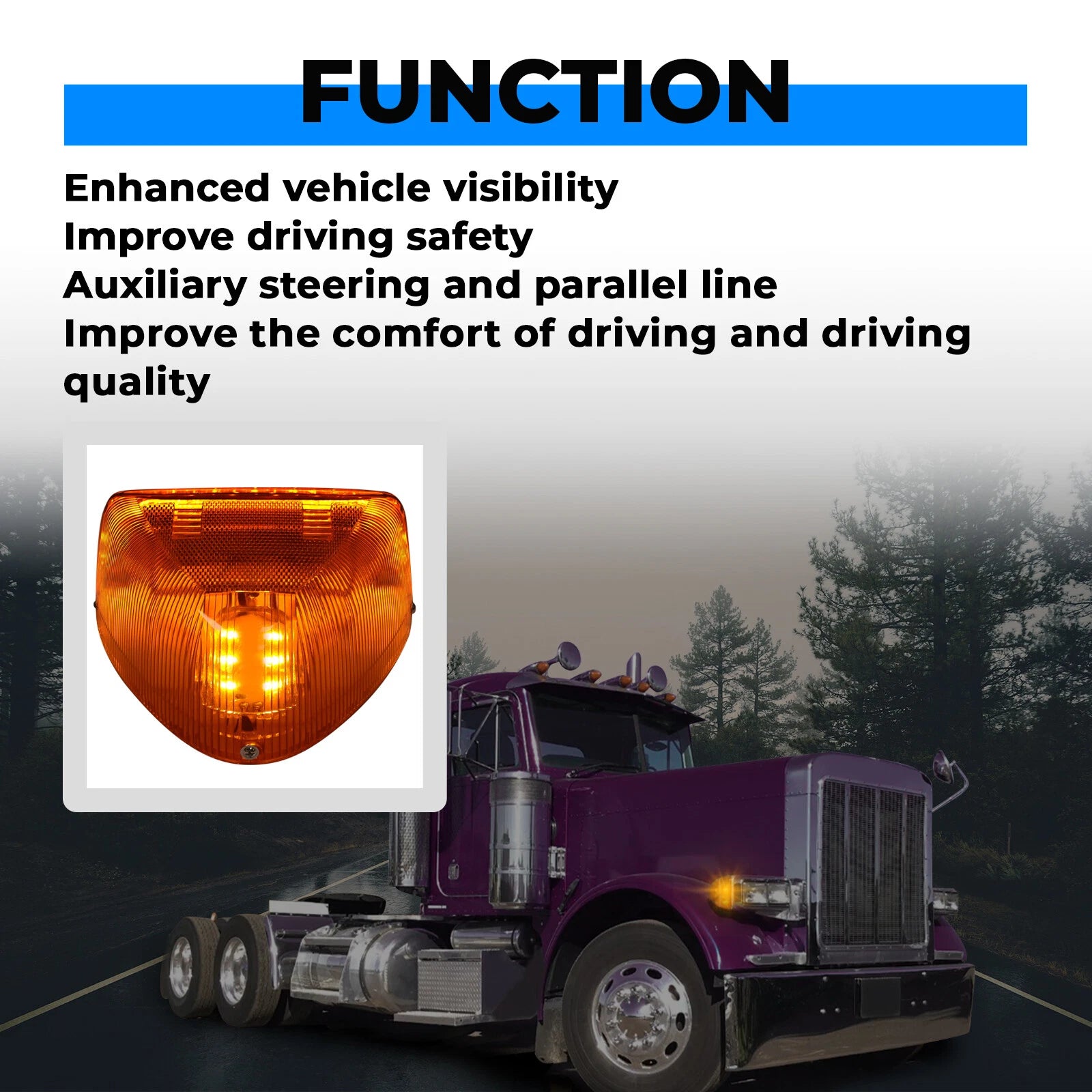 LED Turn Signal Corner Marker Light for Peterbilt 379 359