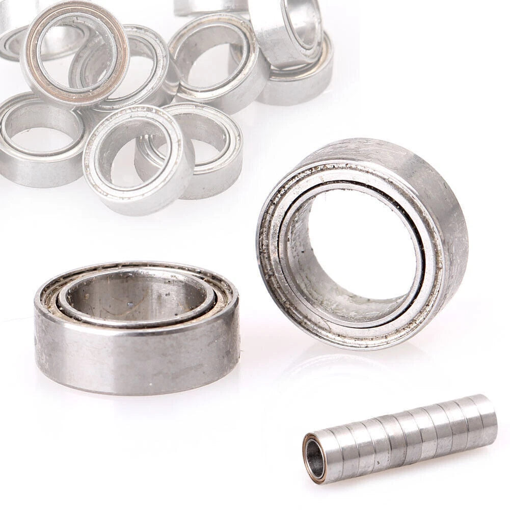 10pcs R168ZZ 1/4"x3/8"x1/8" ABEC1 Deep Groove Ball Bearing for Automotive