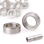 10pcs R168ZZ 1/4"x3/8"x1/8" ABEC1 Deep Groove Ball Bearing for Automotive