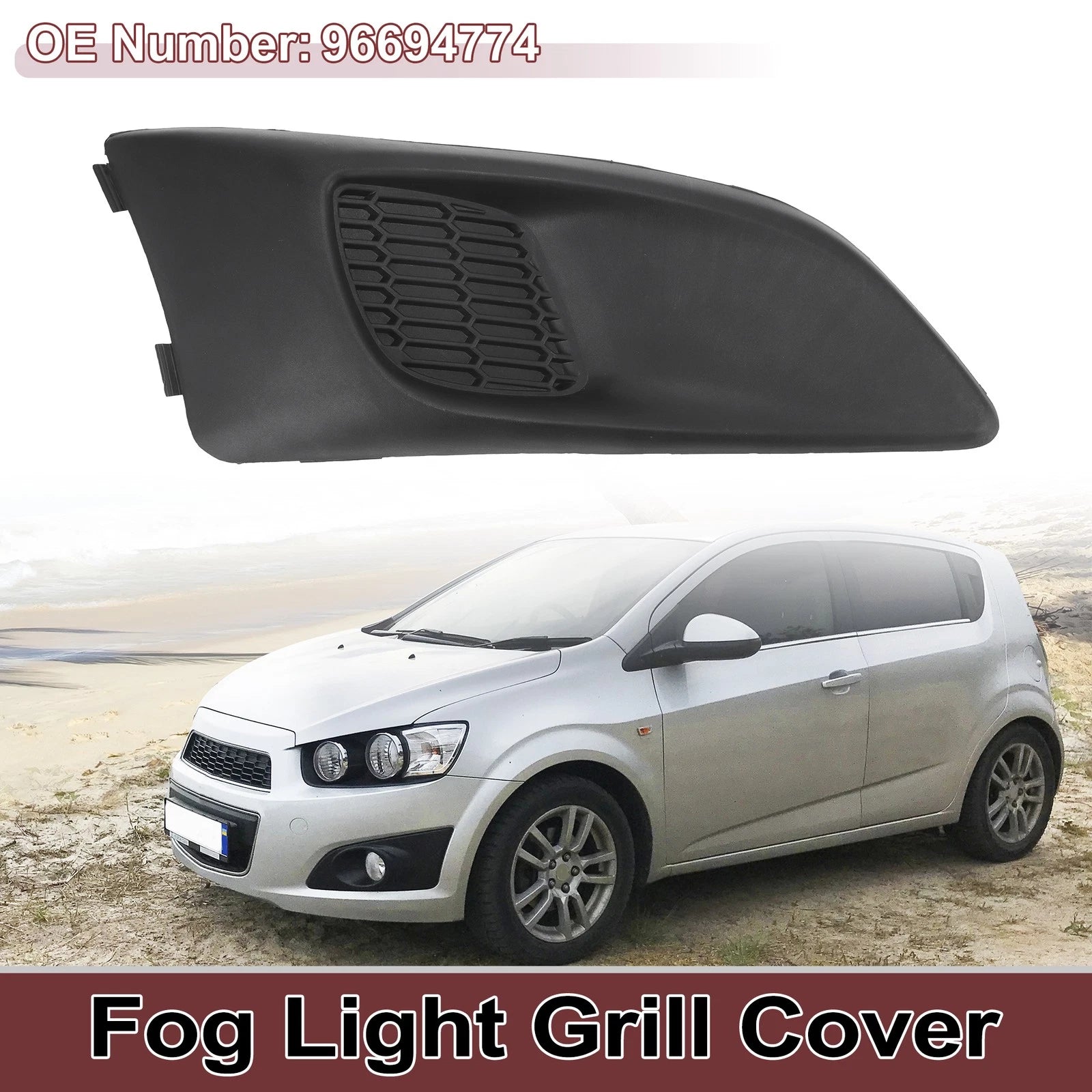1 Pc Fog Light Grill for Chevrolet Sonic (2012–2016) No. 96694774