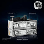 Bumper Headlight Chrome Housing Amber Corner for GMC C/K Suburban (1994–2000)