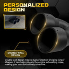 2.5" Inlet Dual Exhaust Tip for Universal Fit (7" Outlet, 8.5" Length)