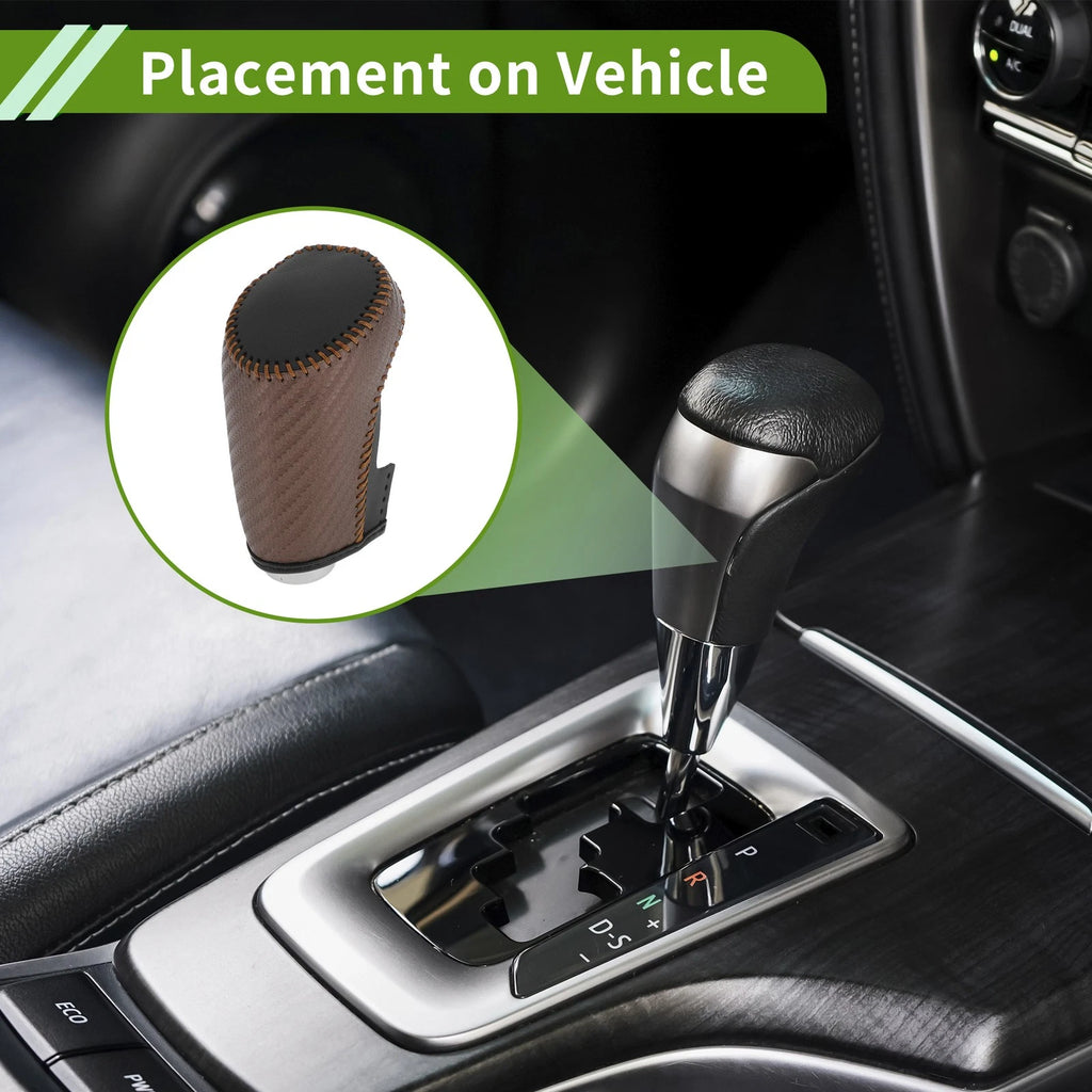 Gear Shift Knob Cover for Chevrolet Malibu (2016–2023) Brown Carbon Fiber