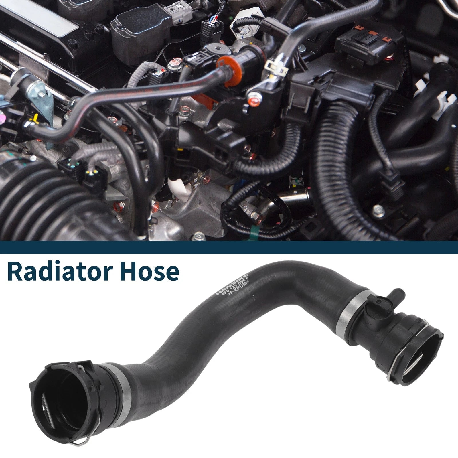 Radiator Hose Downpipe for Audi A6 3.2L V6 (2006–2011) No. 4F0121055F Rubber