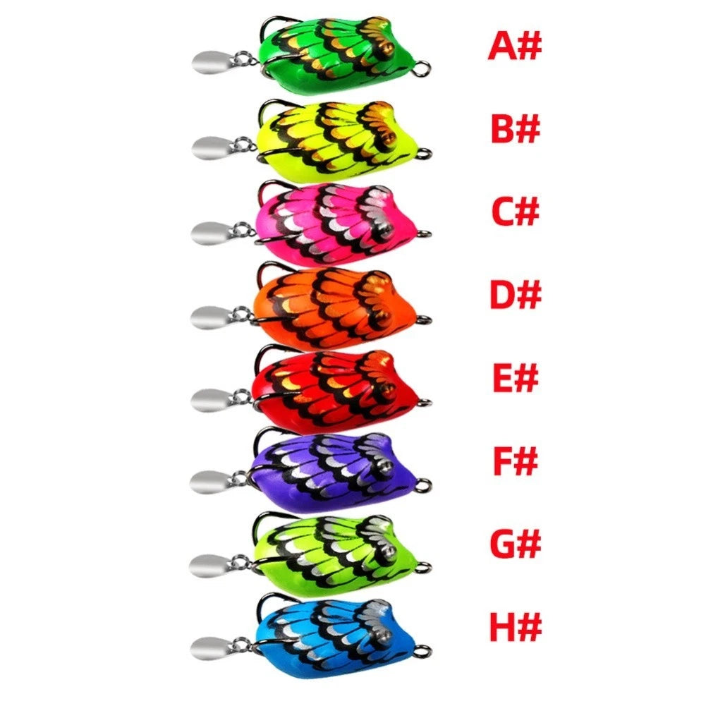 Topwater Frog Lure 4cm 5g for Bass and Snakehead (Weedless, 7 Colors)