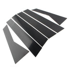 Set of 6 Door Trim Pillar Posts for VW Jetta (2019–2021) - Black Piano Finish