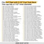 Fuel Cap w/ Gauge 3-1/2" for Scag Turf Tiger (482497, 483788)