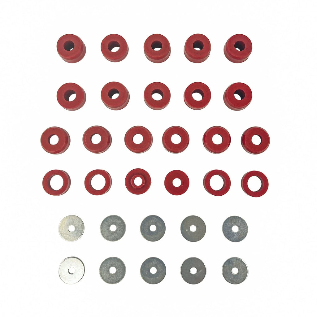 22-Piece Body Mount Bushings Insert Kit for Jeep Wrangler (1987–1995) 1-105