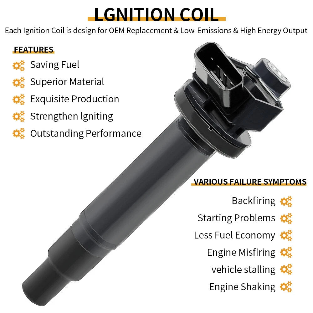 Set of 6 Ignition Coils & 6 Iridium Spark Plugs for Lexus ES300 (1999–2003)