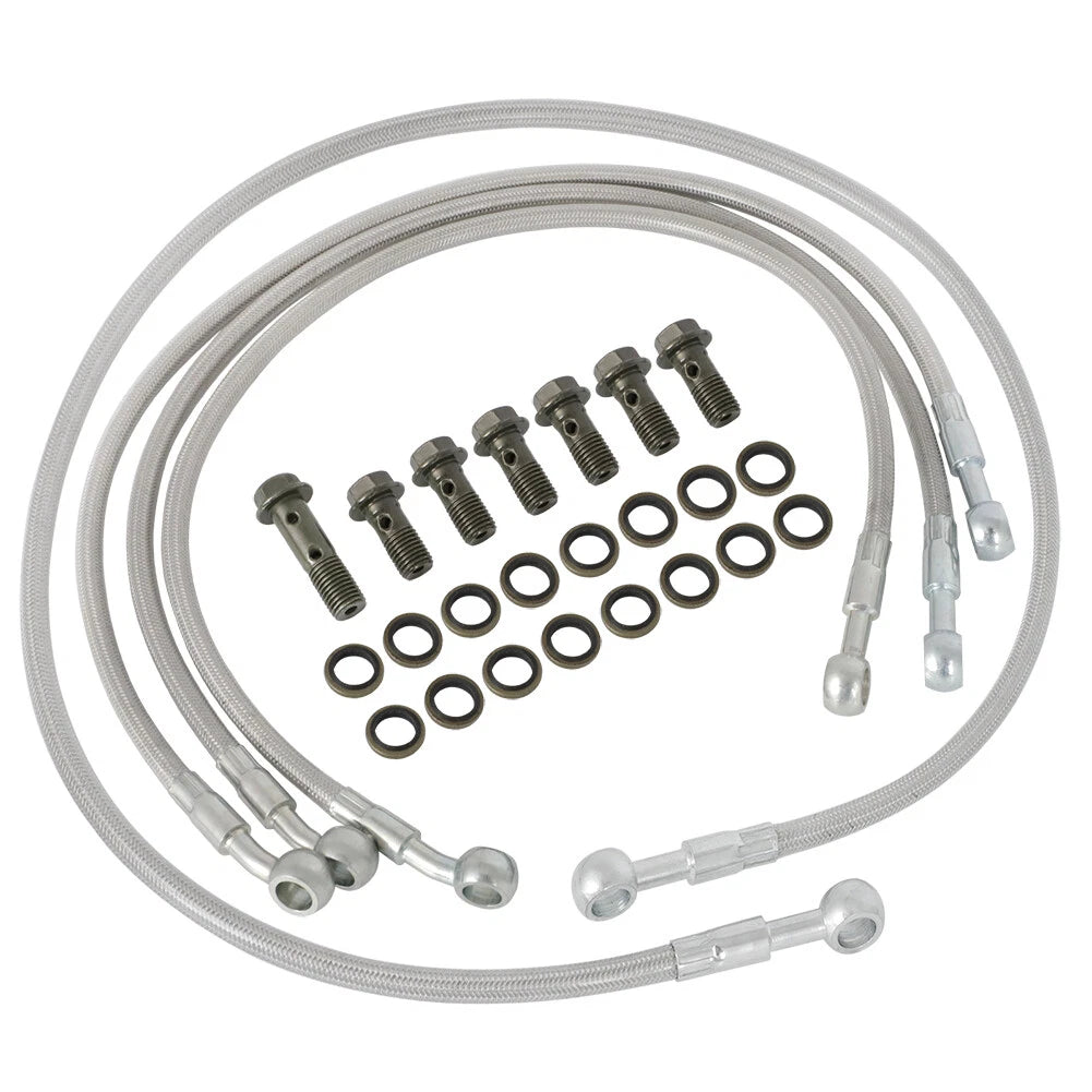 Steel Braided Brake Line Set for Honda Goldwing 1100 GL1100 (1980–1982)