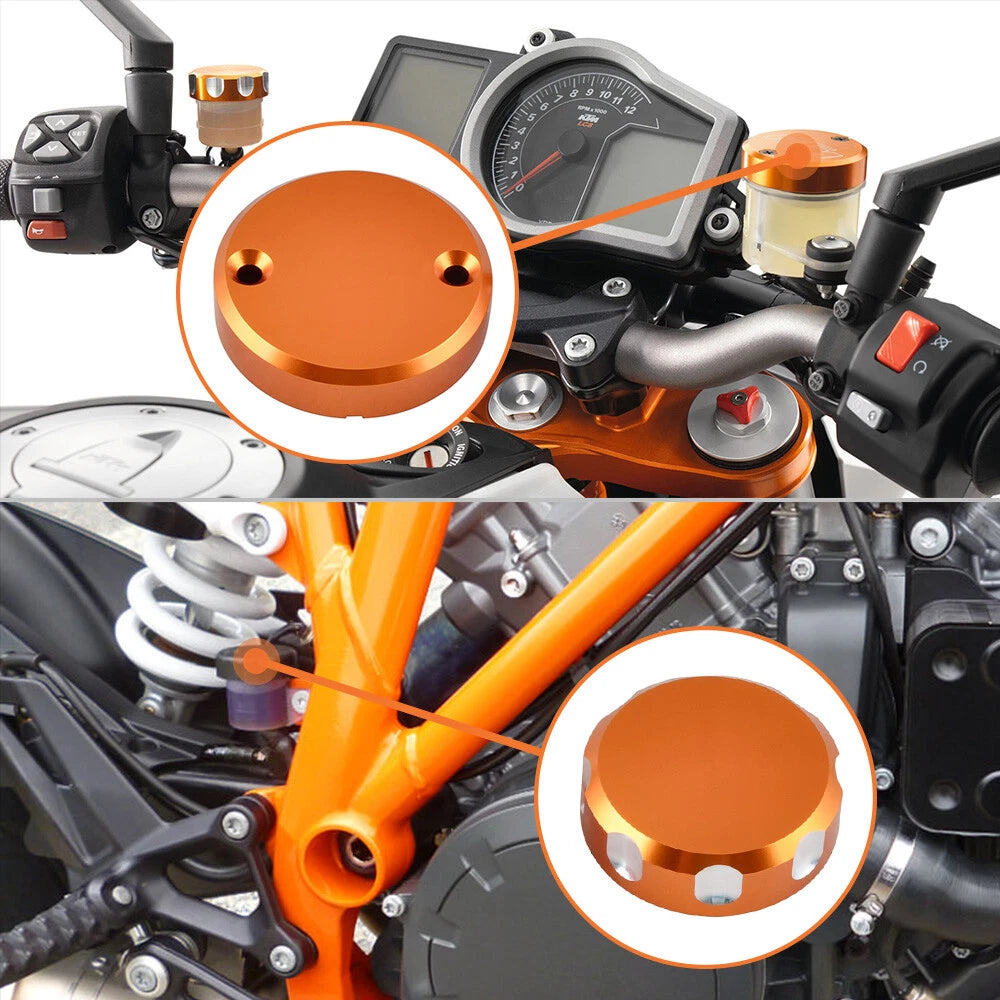 CNC Brake Reservoir Caps for KTM 1190 Adventure R (2013–2016)