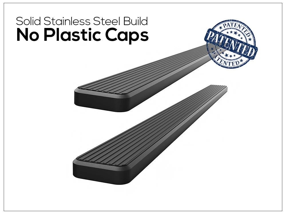 Running Boards for Nissan Titan Crew Cab (2004–2024) Matte Black 6-Inch