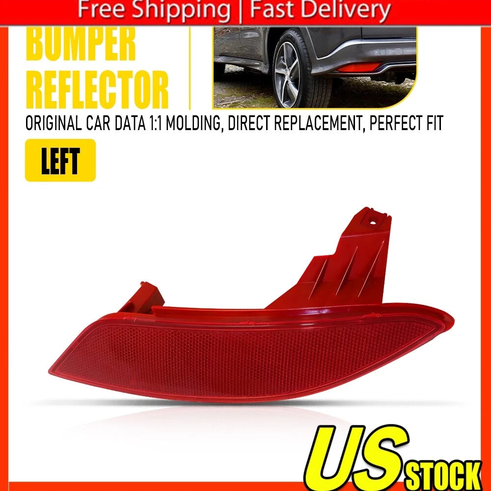 Rear Reflector Bumper for Honda HR-V (2016â2022) Red Lens Left Driver Side