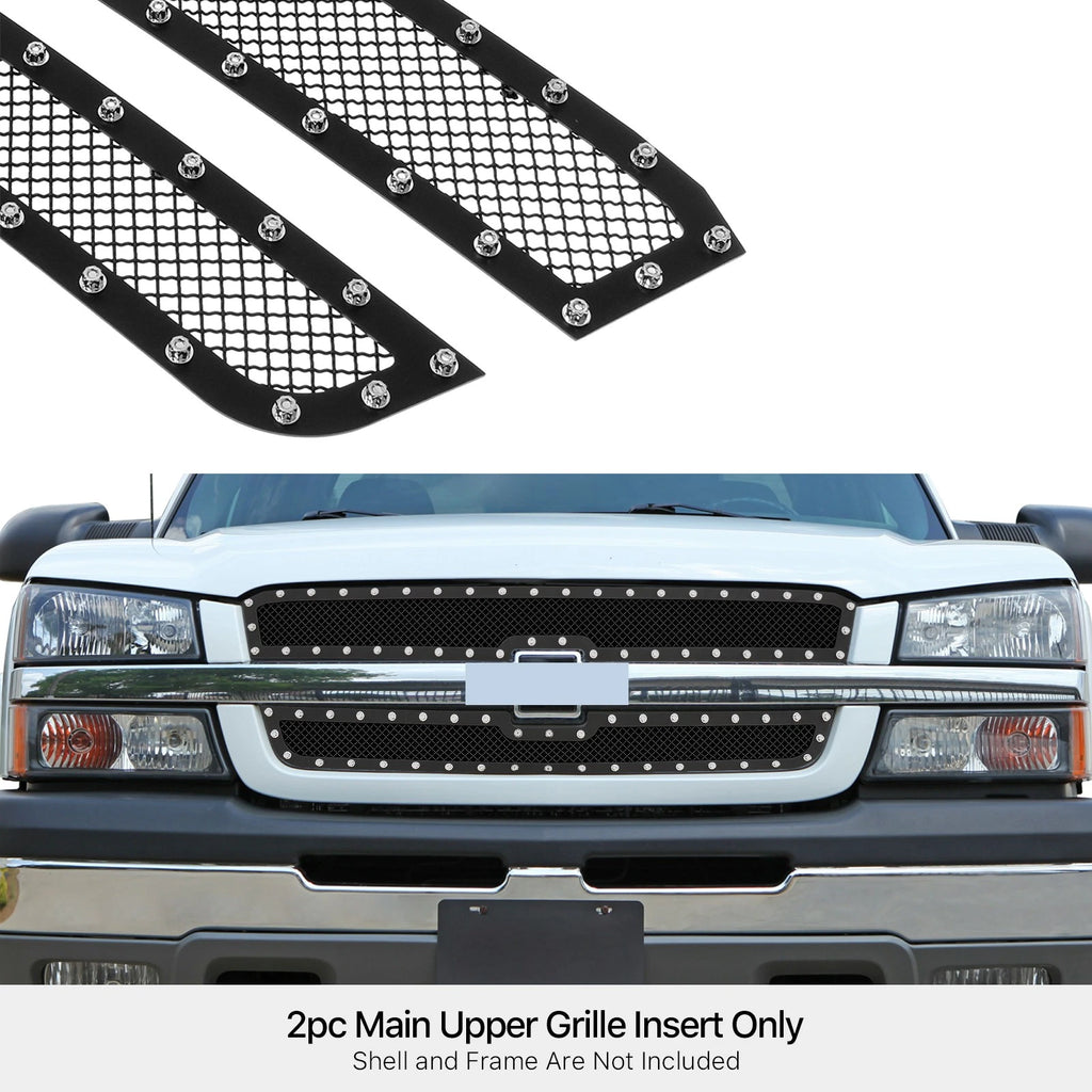 Rivet Mesh Grille for Chevy Avalanche Silverado 1500 2500 (2003-2006)