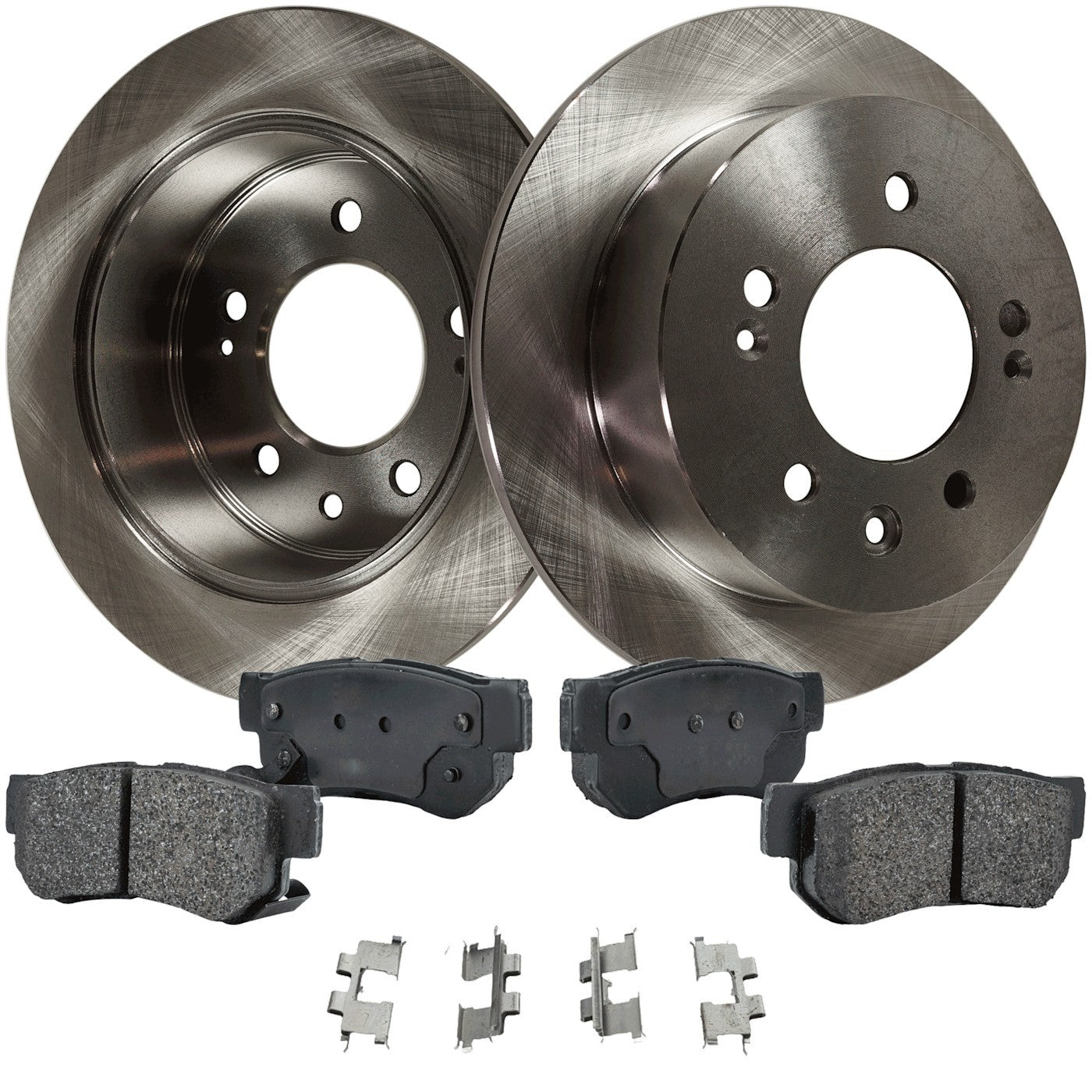 Set of 2 Brake Rotors and Pads for Hyundai Elantra (2007–2009)