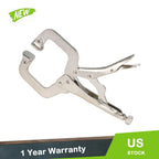 Set of 5 Swivel Pad Locking C-Clamp Pliers 6 Inch with Gasket