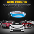 Dynamic White Blue LED Hood DRL Light Strip