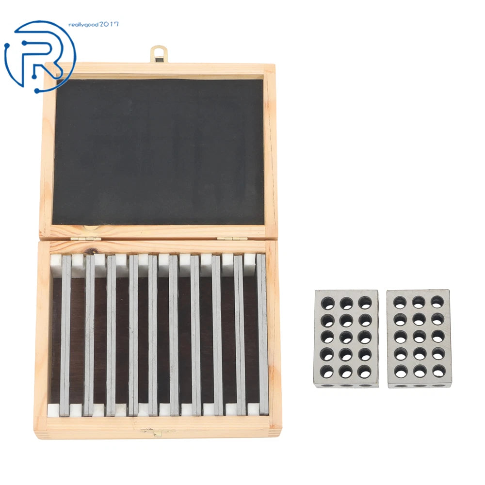 Set of 10 Precision 1/8 × 5" 23 Hole 1-2-3 Blocks for Automotive Use