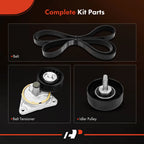3X Serpentine Belt Drive Component Kit for Ford Escape (2002-2004)