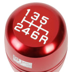 Cylindrical Shift Knob for Universal Fit (Red, Aluminum, Thread Adapters)