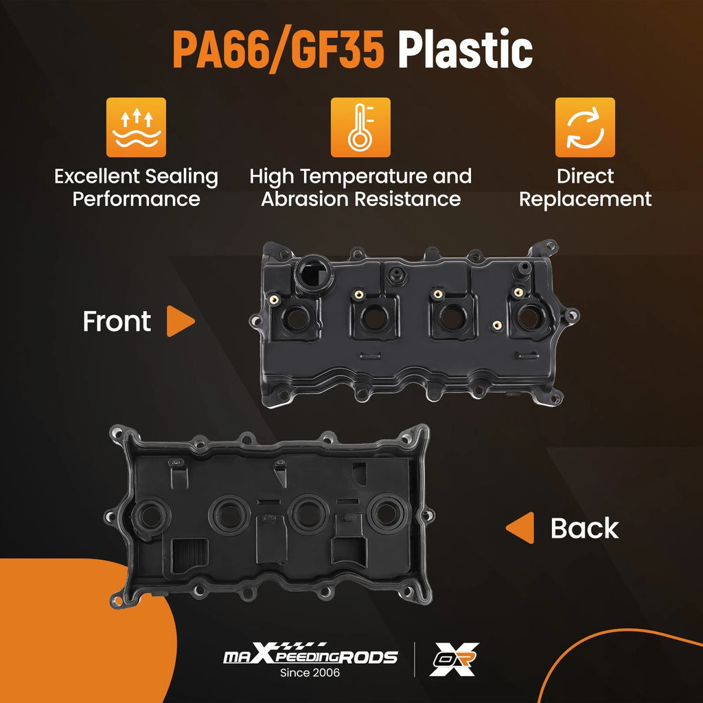 Valve Cover with Gasket & Oil Cap for Nissan Rogue (2008–2012)