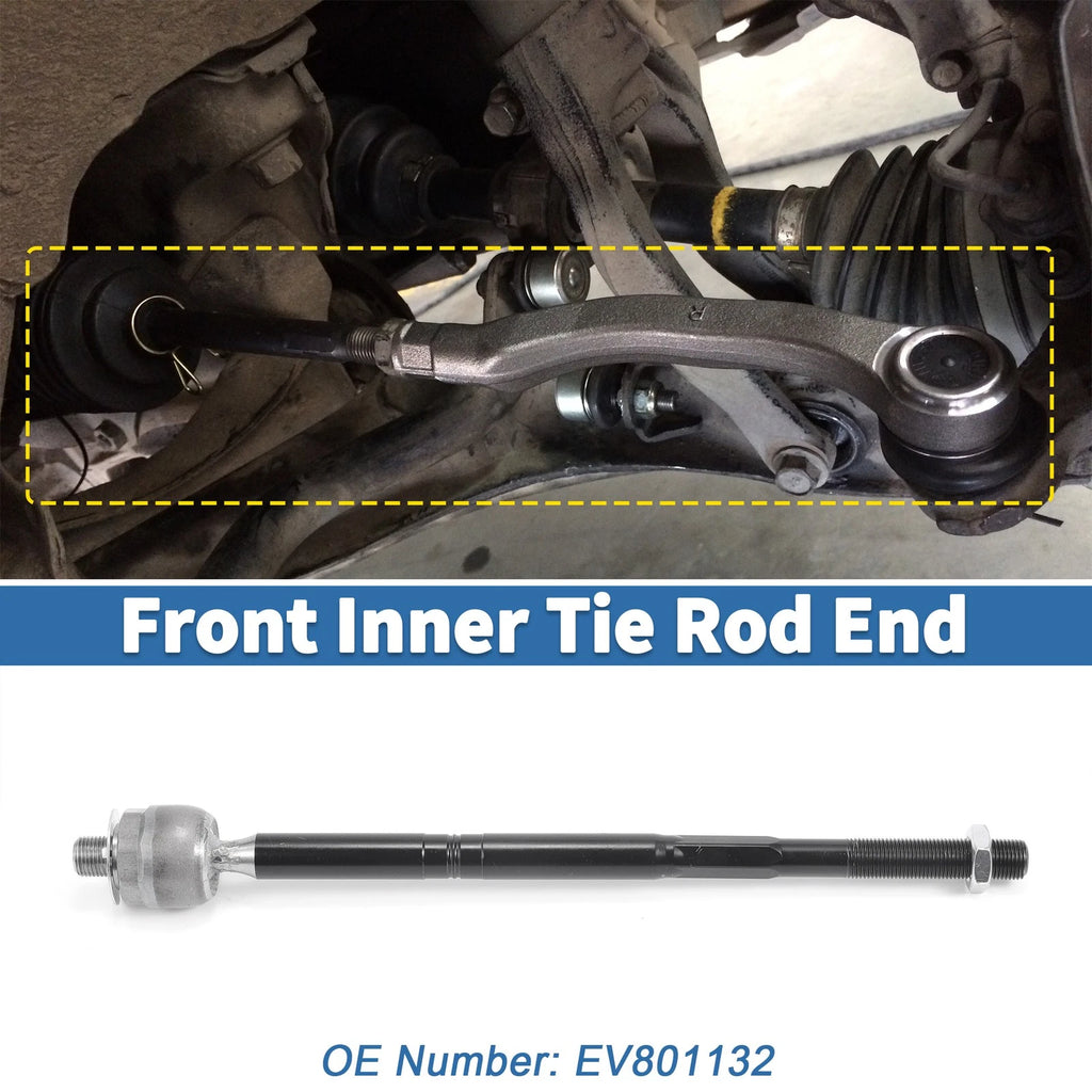 2X Front Inner Tie Rod End Links for Dodge Dart, Chrysler 200 (No.EV801132)