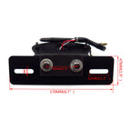 Cat Eye Tail Light License Plate Bracket for Motorcycle (Smoke Clear, Red)