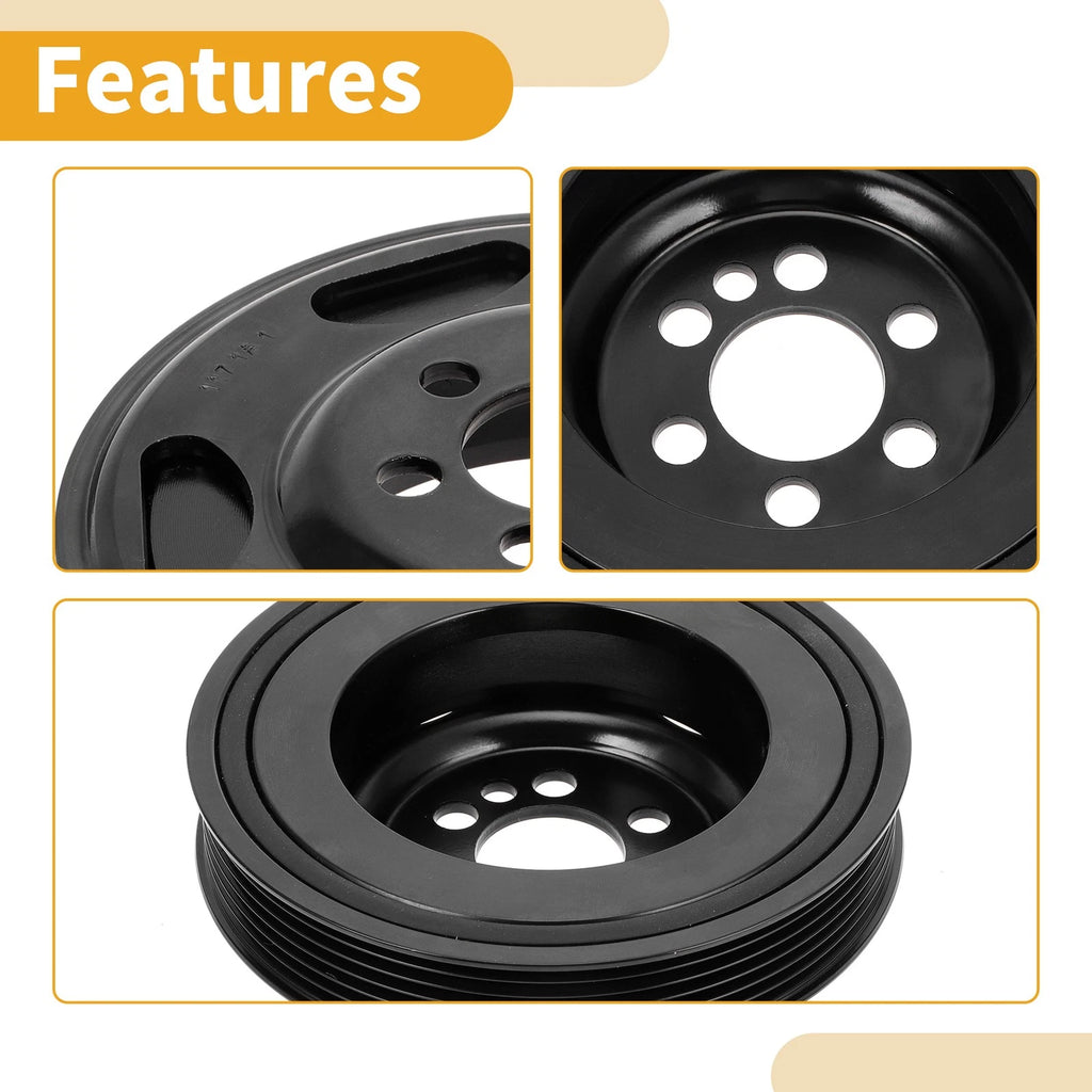 Engine Harmonic Balancer Crankshaft Pulley for Audi A3 (2006–2008) No. 06F105243J