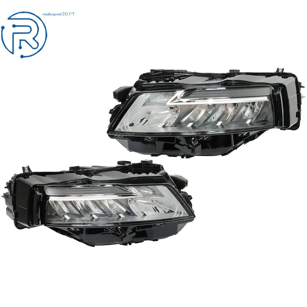 Set of 2 LED Headlights for Nissan Rogue (2021–2023) Clear Chrome