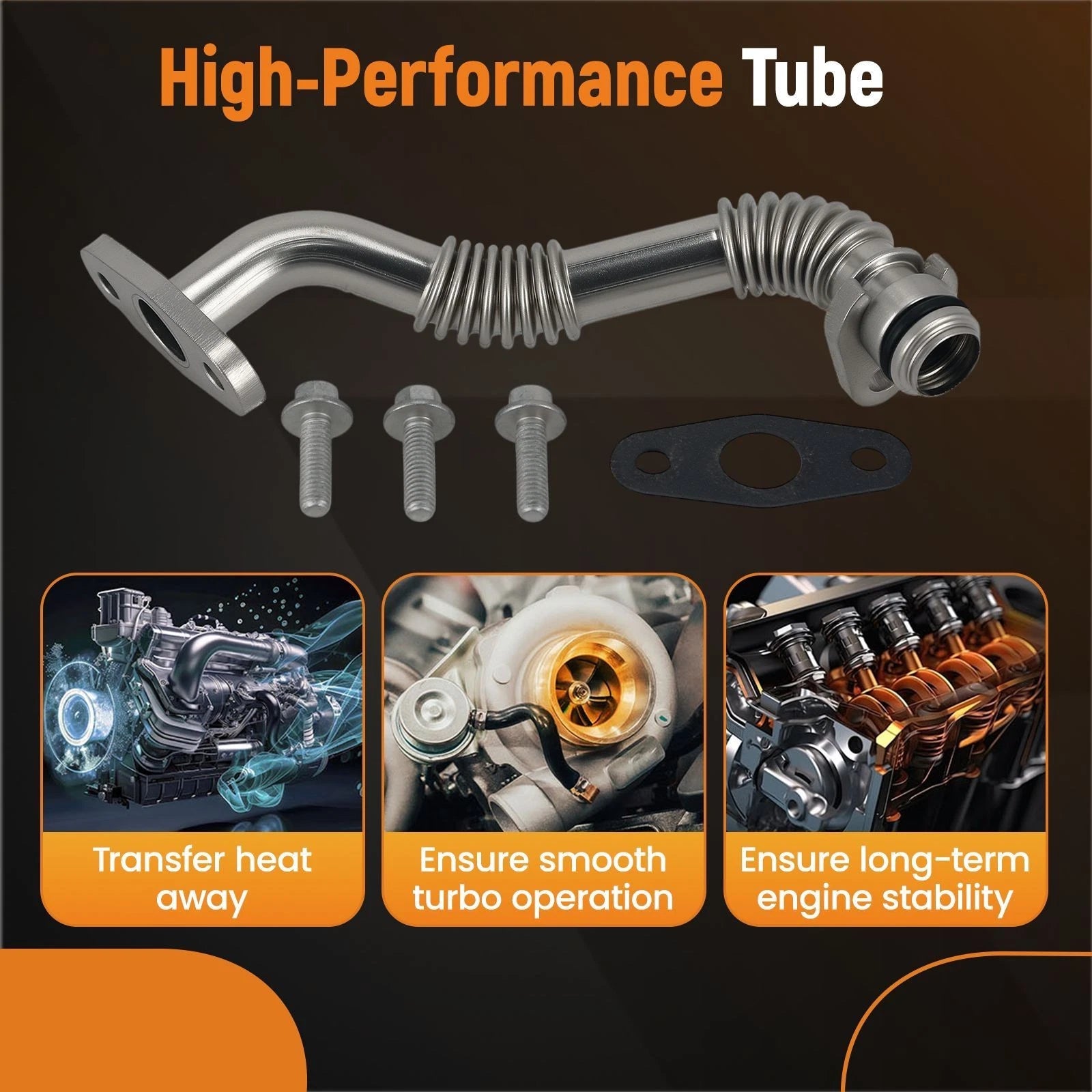 Turbo Hose for Ford Fusion, Escape (2014–2019) L4 1.5L Oil Return Line