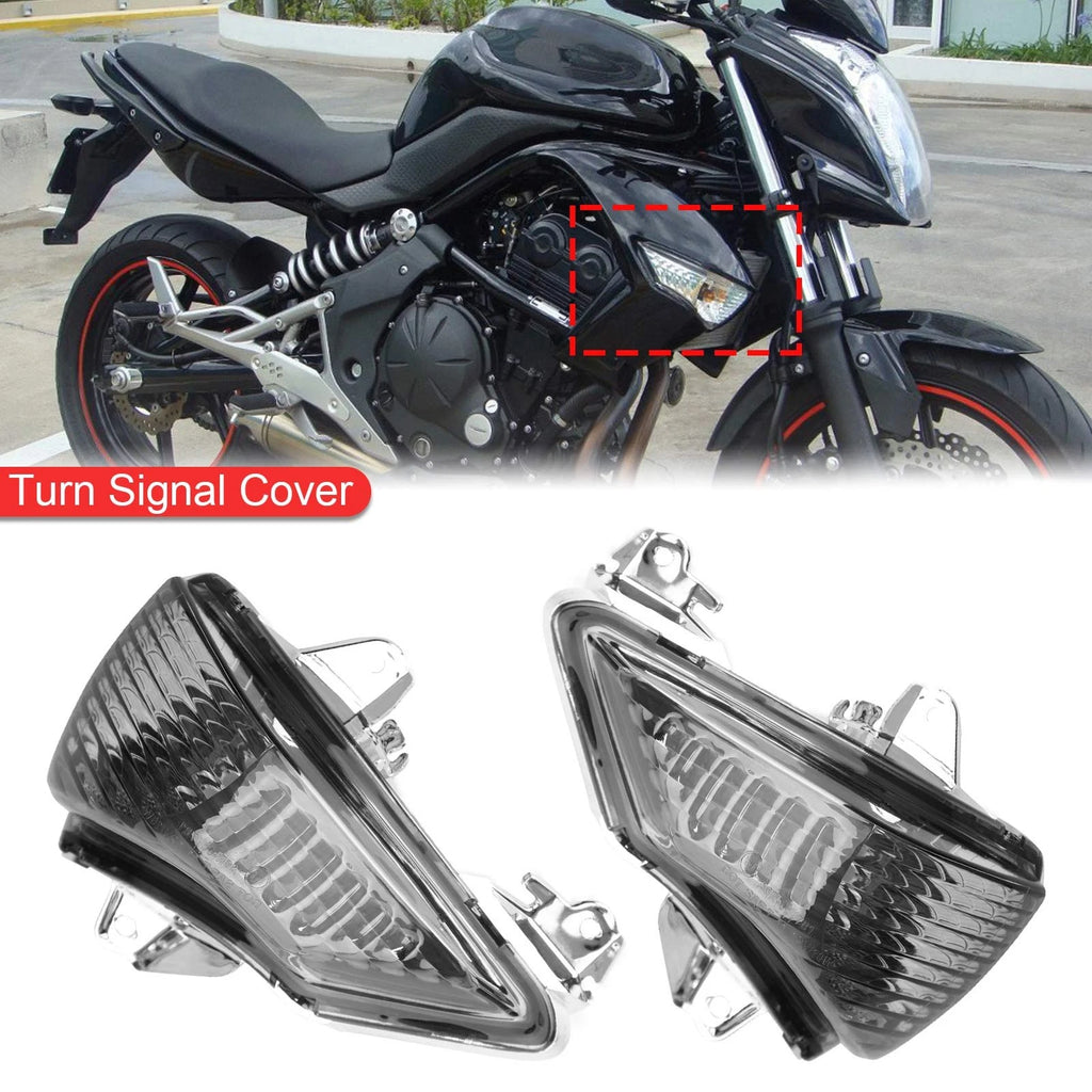 Front Turn Signal Covers for Kawasaki ER-6N EX650 Ninja 650 400R EX400 (2006–2018) Smoke