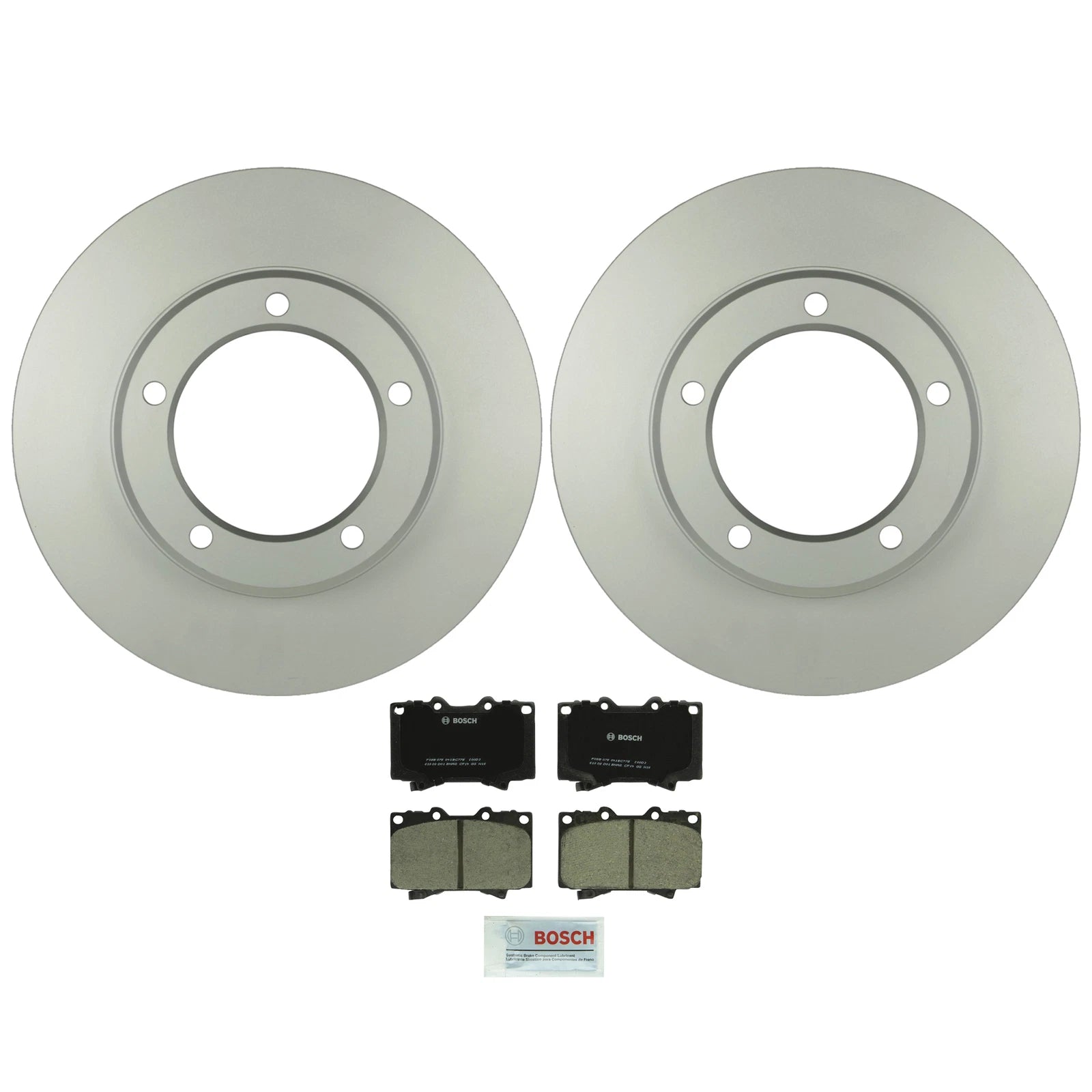Set of 2 Front Vented Rotors & Ceramic Brake Pads for Lexus Toyota