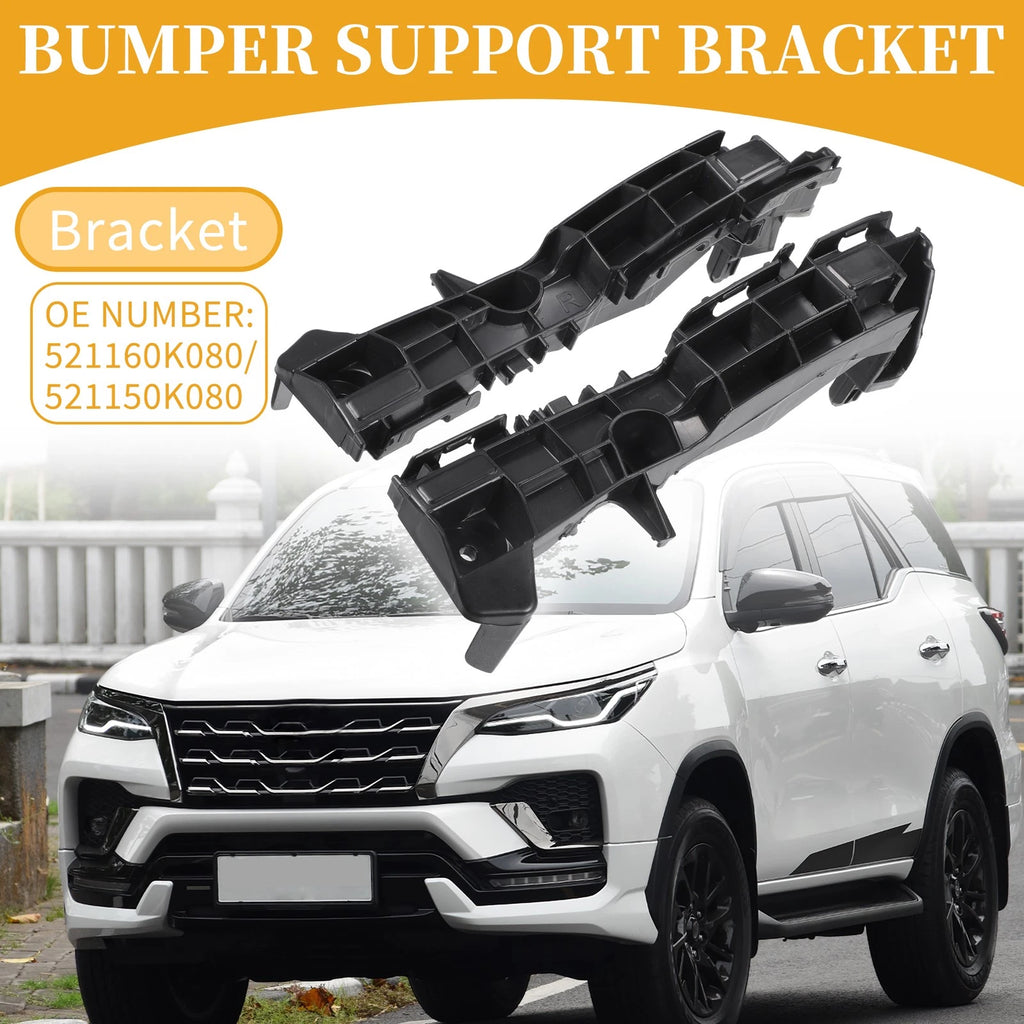 Set of 2 LH RH Front Bumper Support Brackets for Toyota Fortuner (2009–2011)