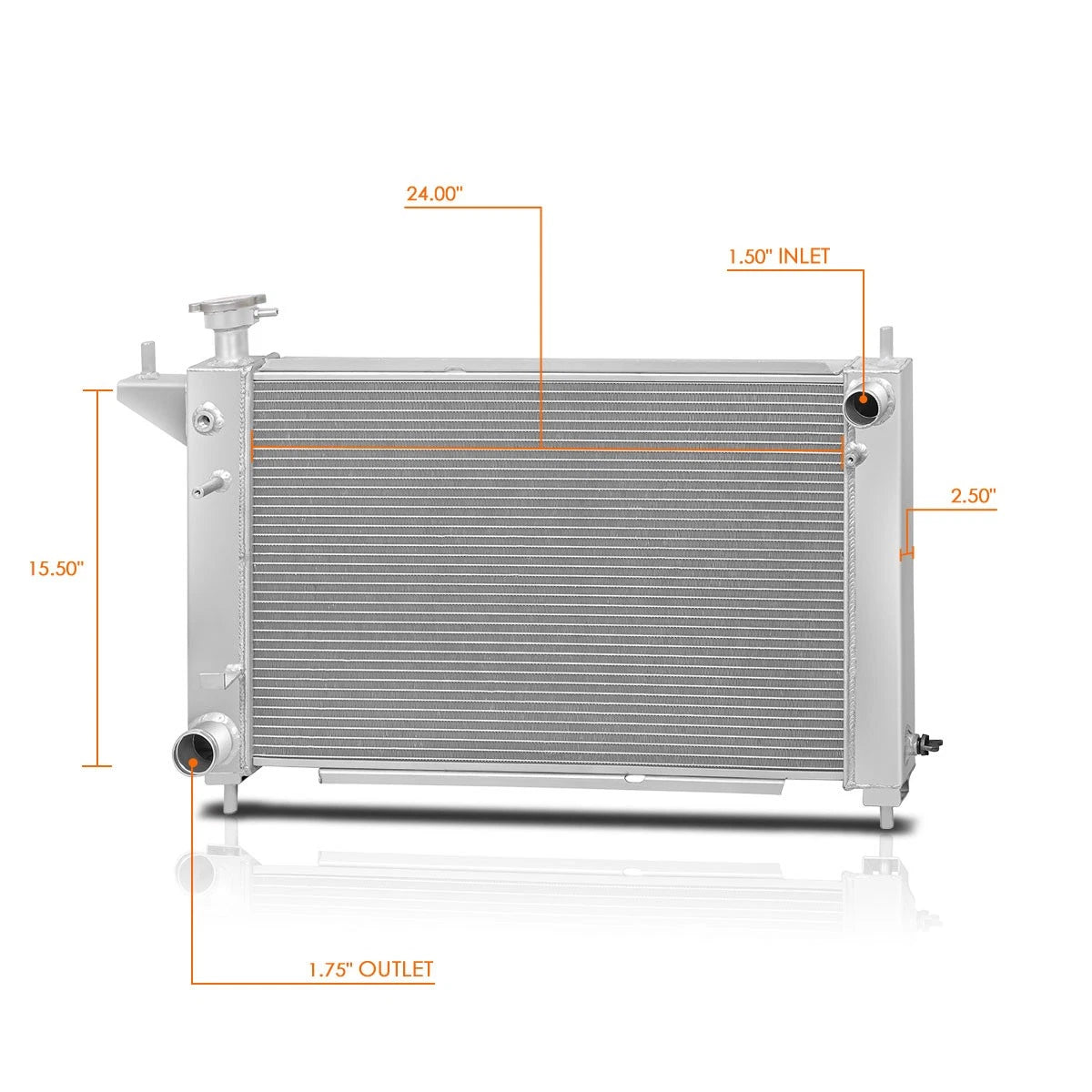 Full Aluminum Core 3-Row Cooling Radiator for Ford Mustang GT/GTS/SYT (1994–1995)