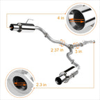 Catback Exhaust System for Nissan Altima 3.5L V6 (2007–2012) - Dual 4" Tips