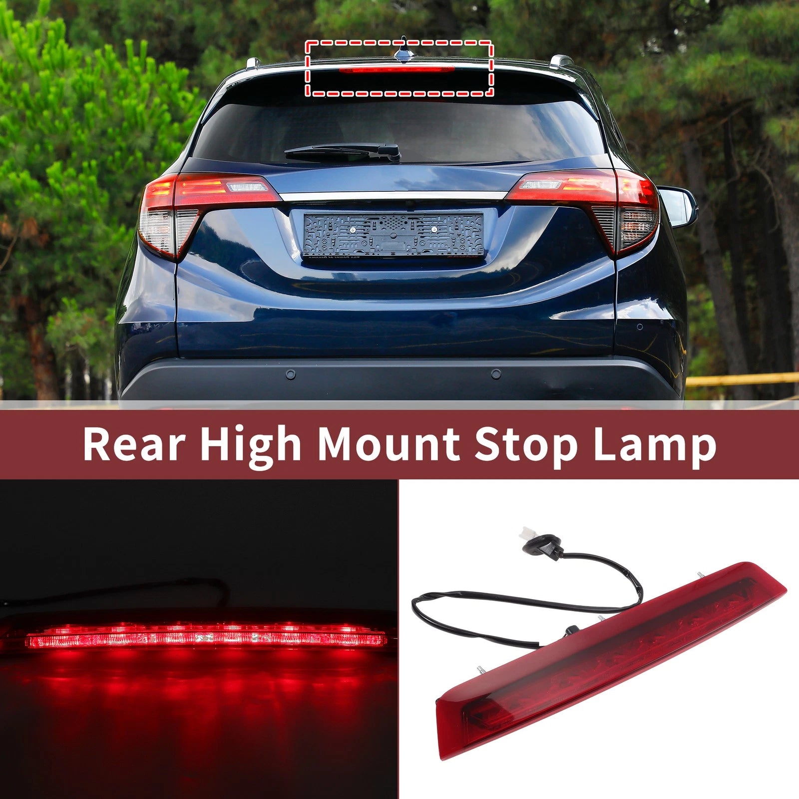 Red LED Third Brake Light for Honda HR-V Vezel (2014–2022) No. 34270T7AH01