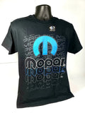 Mopar Emblem T-Shirt Black with Blue M Logo for Dodge Chrysler Jeep (—)