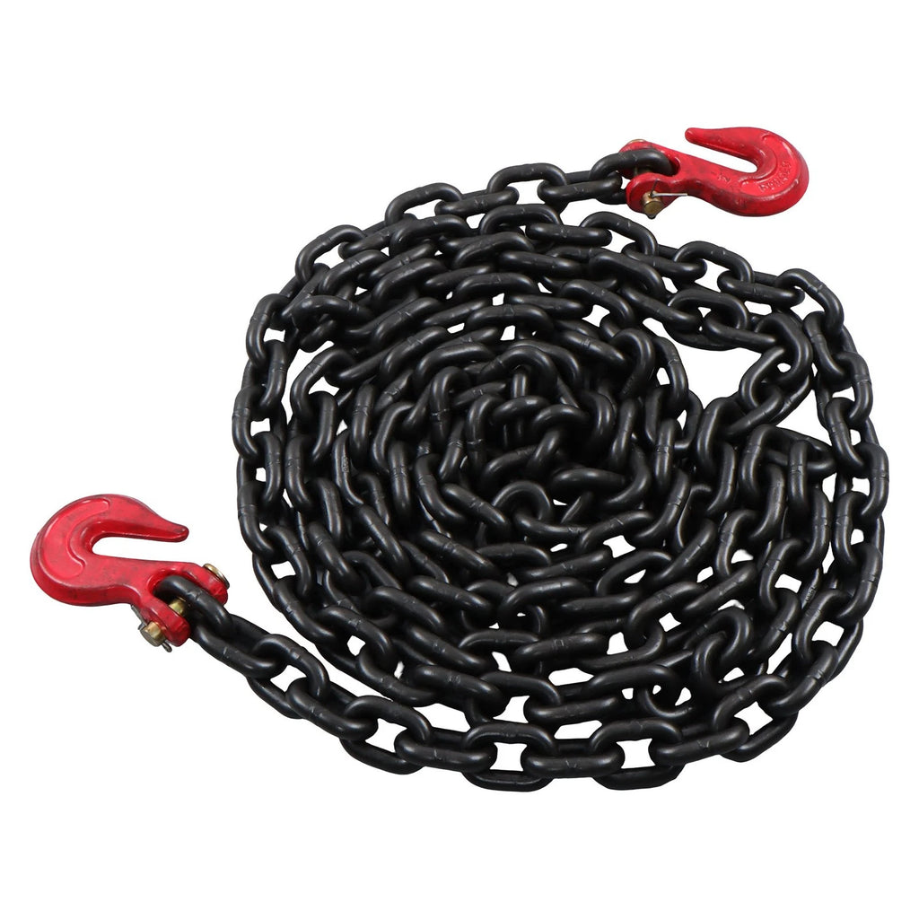 Set of 2 Steel Chains with Hooks for Transportation (12000 lbs Load)