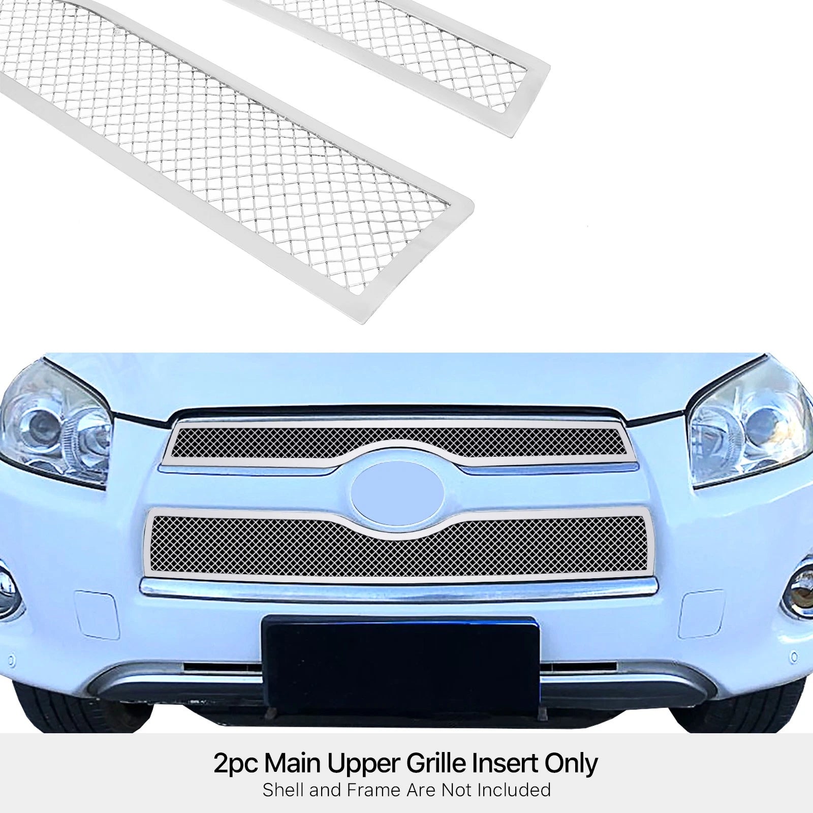 Stainless Chrome Mesh Grille Insert for Toyota RAV4 (2009-2012)