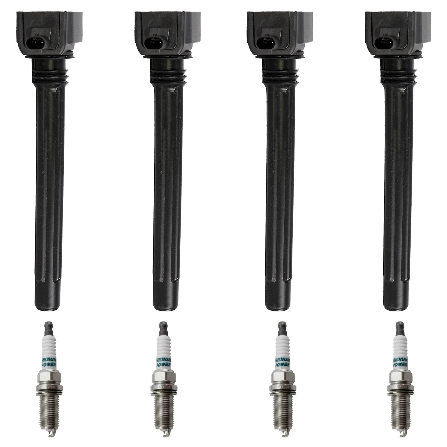 Set of 4 Ignition Coils & Iridium Spark Plugs for Dodge Compass Dart Renegade (2011–2023)