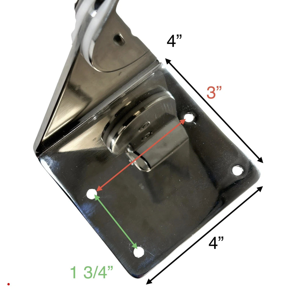Set of 2 Polished 92 Degree Left + Right Arm Rest Hinges for PW Marine H47001LARM-92